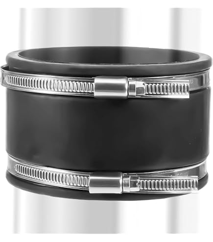 Raccord de tuyau flexible en caoutchouc avec colliers de serrage en acier inoxydable pour ventilateur, tuyau d'évacuation de tuyau de climatisation, tuyau de climatisation (100mm Raccord de tuyau flexible en caoutchouc avec colliers de serrage en acier inoxydable pour ventilateur, tuyau d'évacuation de tuyau de climatisation, tuyau de climatisation (100mm