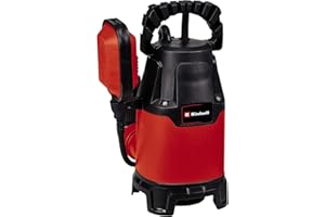 Einhell Schmutzwasserpumpe GC-DP 3325 (330 W, 9.500 L/h Förderleistung, max. 6 m Förderhöhe, Ø 25 mm Fremdkörper, thermischer Überlastschutz, inkl. Universalanschluss)