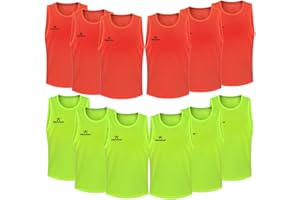FIBOGOUP Gilet d'entraînement de football, maillot de football pour enfants et adultes, accessoires d'entraînement de football, gilets pour l'entraînement d'équipe