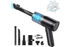 AHYBZN Akku Handstaubsauger, 15000Pa USB aufladbar Tragbar Leicht Mini Staubsauger, 4000mAh Auto-Staubsauger, Nass & Trocken Handsauger, für den Auto, Haus, Küche, Tierhaare