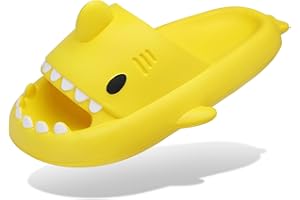 INMINPIN Ciabatte Squalo Estive Donna Uomo Pantofole da bagno Comode Ciabatta da Doccia Antiscivolo Sandali da Spiaggia e Piscina a Punta Aperta Shark Slides Slippers
