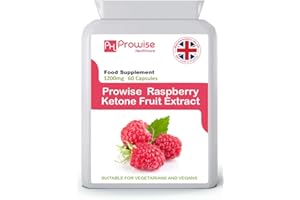 ‎PH PROWISE HEALTHCARE Himbeerfruchtextrakt 1200mg - 60 Kapseln - UK Hergestellt | GMP-Standards von Prowise Healthcare
