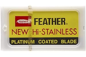 THE SHAVE FACTORY Shaving Factory Feather obosieczne ostrza do golenia ze stali nierdzewnej, 1 opakowanie (1 x 10 sztuk)