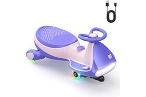 FanttikRide 12V N7 Pro Voiture Électrique Enfants, Anti-Bascule, Ergonomique, 2 en 1, 2 Vitesses, Roues Clignotantes, Bluetooth, Chargement Type C, pour Enfants à Partir de 3 Ans, 68 Kg.