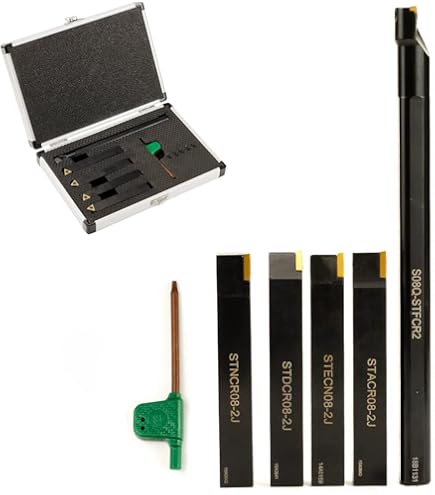 OSCARBIDE 1/4 Inch Mini Indexable Carbide Lathe Turning Tool Holder Lathe Bit Set With Carbide - View #6
