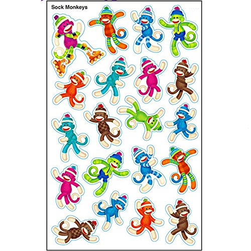 German Trendseller® – Sticker Set Affen ┃ – Affen Sticker Stoff – Socken – ┃ Kindergeburtstag ┃ Sticker im Set für Kinder - 3