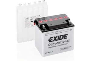 Exide E60-N24L-A Batería de motocicleta - 12 V 28Ah 280 A (EN) - Positivo a la Derecha - Medidas: 18,5 X 12,5 X 17,5