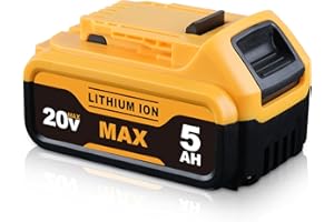 ZEERISA 5.0Ah Replacement for Dewalt 18V Battery DCB184 DCB200 DCB180 DCB182 DCB181 DCB201 DCB204 DCB183 DCB185 DCB203 Cordless Power Tools Batteries with LED Indicator 1Pack