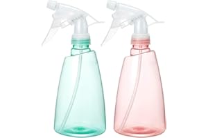 Vintoney Sprüher, 2 Stück 500ml Leere Sprühflasche Wiederverwendbar Kunststoffzerstäuber Nachfüllbare mit Verstellbare Sprühkopf für die Pflanze Blumen, Reinigung, Gartenarbeit, Reisen usw.