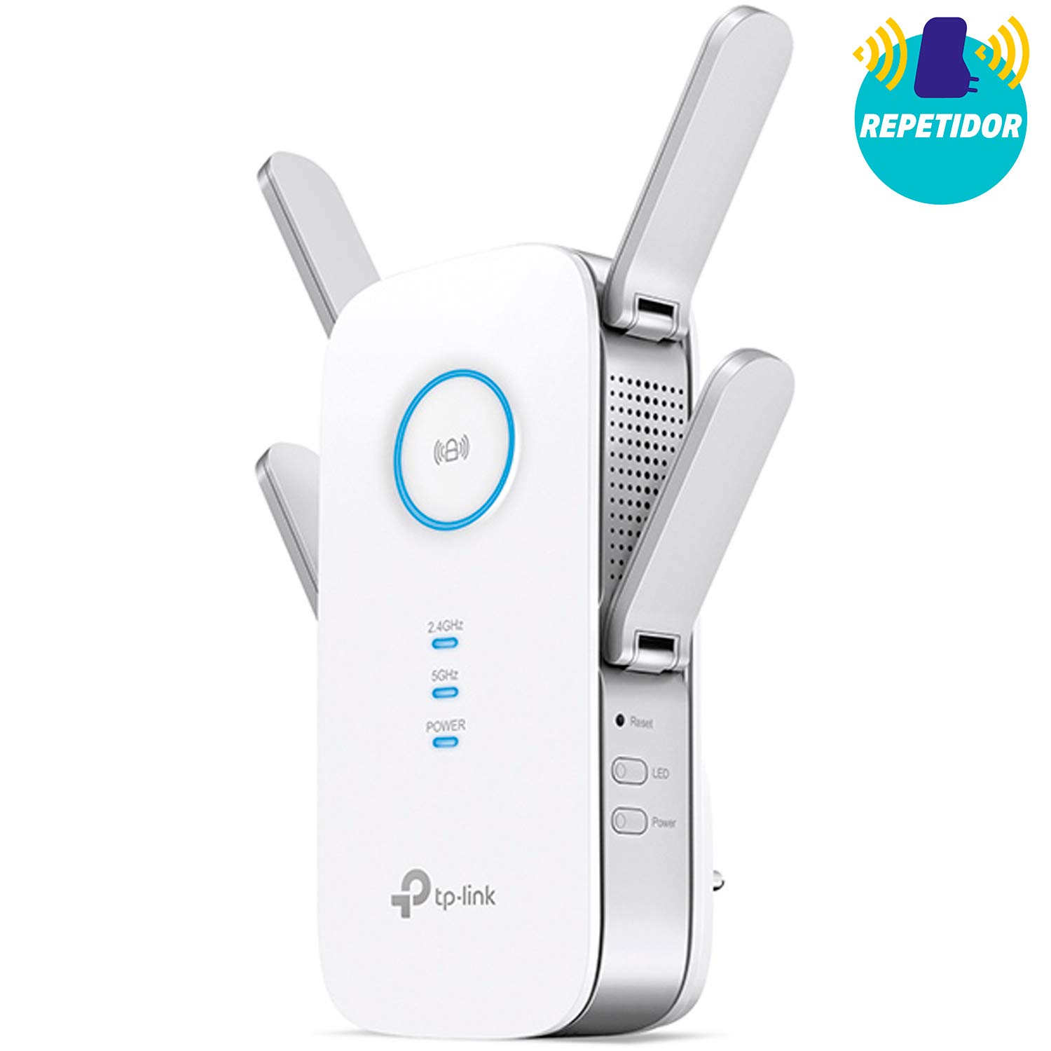 TP-Link RE650 AC2600 Universal Dual Band Range Extender, Broadband/Wi-Fi Extender, Wi-Fi Booster/Hotspot with 1 Gigabit Port and 4 External Antennas, Built-in Access Point Mode New