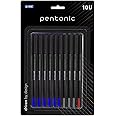 Pentonic LINC 0.7 mm Ball Point Pen (Blue Black & Red Ink, Pack of 10)