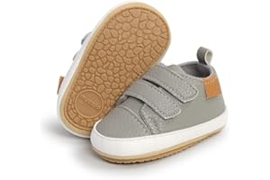 RVROVIC Baby Boys Girls Sneakers Anti-Slip Oxford Loafer Flats Infant Toddler PU Leather Soft Sole Baby Shoes