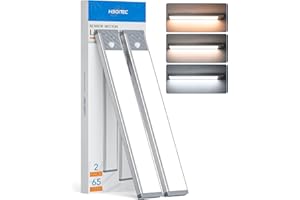HIBOITEC Réglette LED Cuisine Sans Fil 2500mAh, Lampe Detecteur de Mouvement Interieur Lampe Led Rechargeable, Lampe de Placard - Éclairage Sous Meuble pour Cuisine, Placard Escalier (3 Couleurs, 33,5CM)