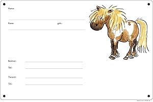 COMIC-SCHILDER.DE Boxenschild/Stalltafel "Pony"