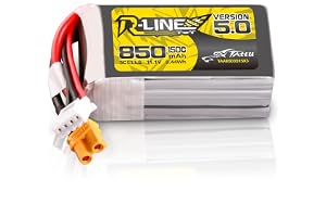 TATTU 3S Lipo batteri 850 mAh 11,1 V 150C 3S1P batteri med XT30-kontakt för 3 till 5 tum stora FPV-drönare