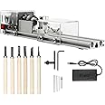 MONSEG Mini Lathe Machine 6 in 1 Set, DC 12-24V Mini Lathe Beads Polisher Machine, CNC Machining for Table Woodworking Wood, DIY Tool Lathe Set