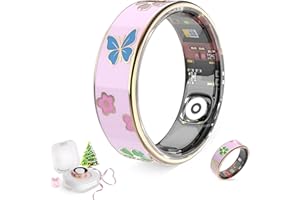 Govllfoz Smart Ring for Women & Men,Sleep Monitor, Step Counter, Enamel Smart Ring,R19P (#8)