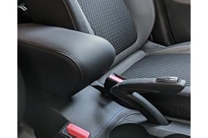 Drive Design bracciolo Compatibile Crossland X Regolabile Lunghezza Ecopelle Nero Montaggio Senza Viti -(Versione Bassa)