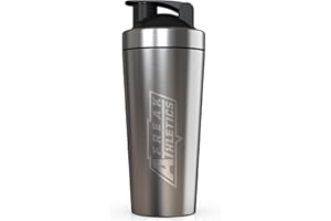 Freak Athletics Protein Shaker Bottle 700ml - Shaker for Protein Shakes - BPA Free Metal Protein Shaker Bottle (Stainless Steel)