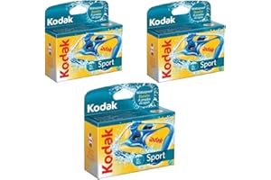 Kodak Lot de 3 caméras de sport jetables à usage unique avec film 800 vitesses 27 expositions