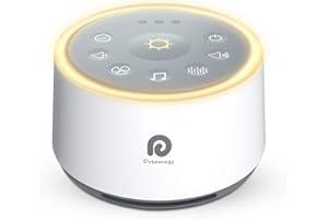 Dreamegg D1 Máquina de Ruido Blanco Bebe con Luz Nocturna, 24 Sonidos de Alta Fidelidad, Temporizador y Función de Memoria, Sonido Blanco Bebe con Lámparas de Guardería para Adultos, Hogar, Oficina