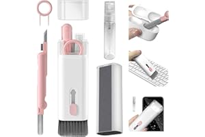 VULEVIRTUE 7 in 1 Cleaning Brush Set Keyboard,Nettoyant Clavier Ordinateur,Brosse de Clavier d'outils Nettoyage Multifonction,pour Téléphone,Laptop,Appareil Photo