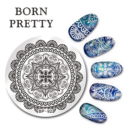 Born Pretty 5.5cm Round Nail Art Stamp Template Arabesque Design Image Plate BP-92