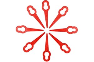 SIKAMARU 60 Pezzi di Lame Tagliaerba, Lame di Ricambio in Plastica, Lame di Ricambio per Tosaerba, Lame in Plastica per Tagliaerba a Batteria, Lame di Ricambio per Tagliaerba e Tagliabordi a Batteria