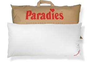 ‎PARADIES PARADIES Kopfkissen 40x80 cm mit Reißverschluss - Softy Top Bio medium mit Aloe Vera, mittelfestes Schlafkissen, veganes Kissen, Öko-Tex 100 Klasse 1