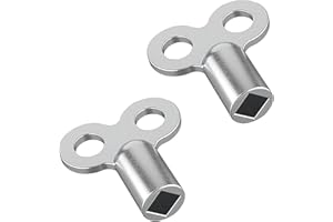 beejune 2 Stück Entlüftungsschlüssel, Heizungsentlüftungsschlüssel, Heizung Entlüftungsschlüssel, Heizkörper Entlüftungsschlüssel, Schlüssel Heizung Entlüften, Heizkörperschüssel, Universal