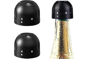 KNR HARMONY Wiederverwendbare silikonversiegelte Flaschen-Champagnerstopfen 2 Stück Mini-Champagnerstopfen Abschließbarer Stopfen Flaschenverschlüsse Stopfen für Bier Champagner Alkohol Sekt