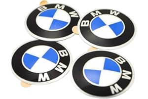 4 capsules autocollantes pour centre de roue BMW - 70 mm