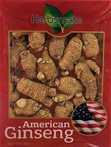 Hand-selected A Grade American Ginseng Medium Round Size (4 Oz. Box)