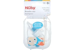 Nuby - Aspiratore Nasale per neonati e bambini - con 4 filtri lavabili e custodia da viaggio - 0mesi+