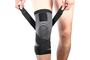 Vitoki Knee Supports for Arthritis Joint Pain 1 Pack, Knee Brace for Men & Women Knee Sleeve for Meniscus Tear ACL Running Workout Basketball Gym Grey Large