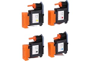 FDIT Testina di Stampa da 4 Pezzi, Ricambio per Designjet 100 110 111 500 510 800 813 850, Magenta Ciano Giallo, Stampanti