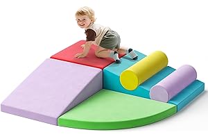 MINENICE Blocchi di costruzione in gommapiuma, smontabili e lavabili in lavatrice, per bambini da 1 a 3 anni, multicolore (colore HXT01-BT6PCS)