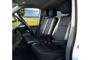 ‎Z4L Sitzbezüge Stoff mit Kunstleder passgenau passend für VW T6 Transporter/Caravelle/Multivan ab 2015/19- Viva