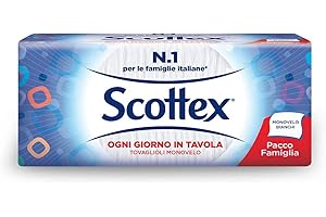 Scottex Tovaglioli Monovelo, Formato Famiglia, Con Carta Certificata FSC, Confezione da 200 Tovaglioli