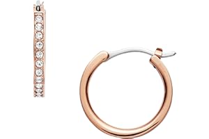 Fossil Orecchini da donna in acciaio inossidabile con chiusura a cerchio