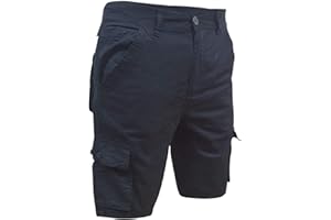 Whispering Jones London Mens Cargo Shorts Combat Twill Work Chino Knee Length Summer Pants Pockets New