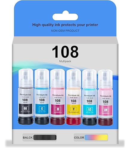 プリンターインク Original Quality 673 ink (Set-6pcs) Compatible for Epson EcoTank