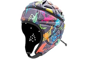DSFSAEG Rugby Headguard,Soft Helmet Headgear for Flag Football Head Protective Cover for Youth(A,size:M,Dinosaur Pattern)