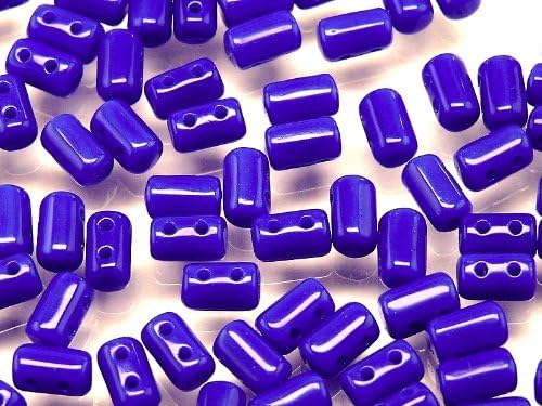 20gr Czech Glass Two-Hole Seed Beads RULLA 3x5mm OPAQUE BLUE