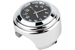 KIMISS Compteur Automatique Moto Guidon Horloge Chromage Temps Précis Étanche En Alliage D'aluminium Guidon Mont Montre