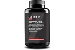 ‎ZENEMENT Fettverbrenner mit 9 Aktiven Inhaltsstoffen – Grüner Tee, L‑Carnitin & Grüner Kaffee – Hohe Dosis Yerba Mate (300 mg) und CLA (250 mg) – 2 Kapseln pro Tag – 120 Vegane Kapseln – Zenement