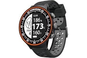 CANMORE TW410G Golf GPS Watch with Step Tracking - 41,000+ Free Worldwide Golf Courses Preloaded - Minimalist & User Friendly (Orange)