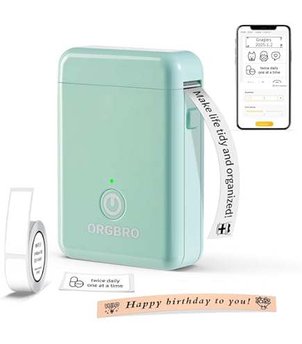 Mini Etichettatrice Portatile, Bluetooth Stampante Termica Etichette