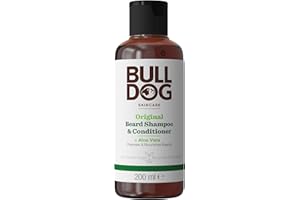 Bulldog Skincare Original Beard Shampoo & Conditioner, Men's Grooming, Beard Moisturiser for Softer, Supple Beards, 200ml