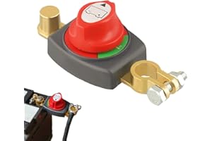 Cloudpower Interruttore Stacca Batteria, 12V Interruttore di Separazione Della Batteria, Interruttore Principale Impermeabile Stacca Batteria per Auto Veicoli Camion Barca